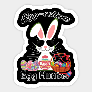 Egg-cellent Hunter Funny Easter Day Gift Men Women Boys Girls Kids Sticker